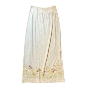 VTG 2000 Blue Fish Clothing 1 S M L Maxi Skirt Cream Lagenlook Organic Cotton